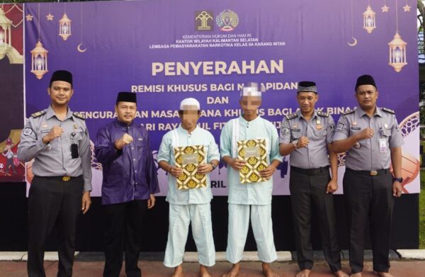 1.401 Warga Binaan Lapas Narkotika Karang Intan Terima Remisi Idul Fitri 1445 H