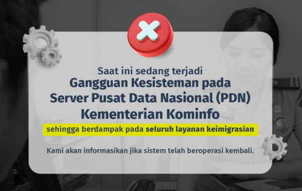 Server PDN Gangguan, Imigrasi Tetap Layani Perlintasan dan Permohonan Paspor