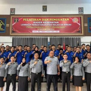 Ciptakan WBP Sadar Hidup Sehat, Kalapas Binjai Buka Pelatihan Kader Kesehatan