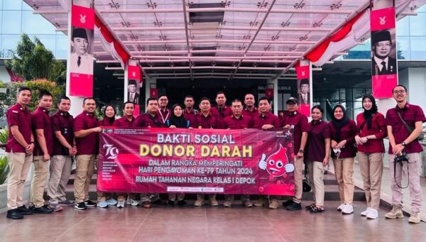 Bantu Sesama Untuk Selamatkan Nyawa, Pegawai Rutan depok Ikuti Donor Darah
