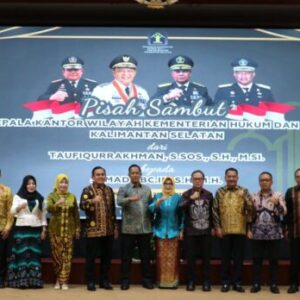 Kalapas Banjarbaru Hadiri Pisah Sambut Kakanwil Kemenkumham Kalsel