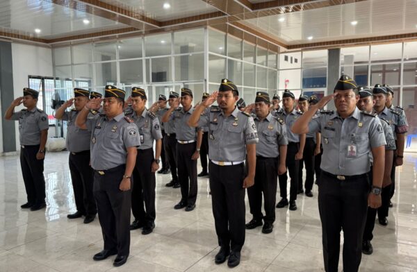 Lapas Banjarbaru Ikuti Apel Pagi Pegawai Bersama Menkumham RI Secara Virtual