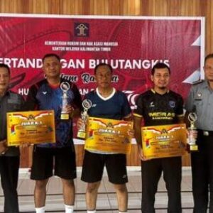 Lapas Samarinda Raih Juara 1 Turnamen Bulu Tangkis Pengayoman