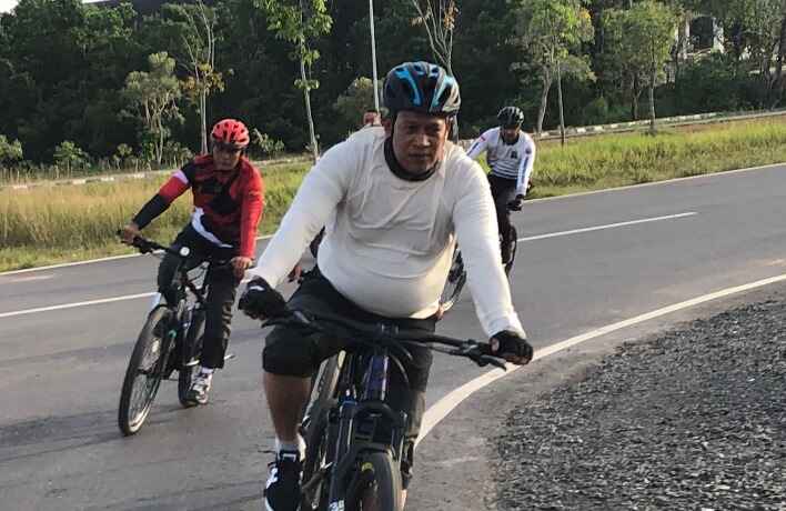 Gowes Seru Lapas Banjarbaru: Semangat 2 Pedal Bersama Kakanwil Kemenkumham Kalsel
