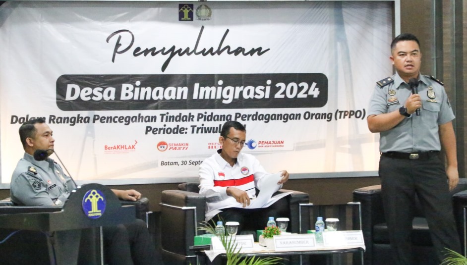 Cegah Tindak Pidana Perdagangan Orang, Kantor Imigrasi Kelas I Khusus TPI Batam Gelar Penyuluhan Desa Binaan Imigrasi