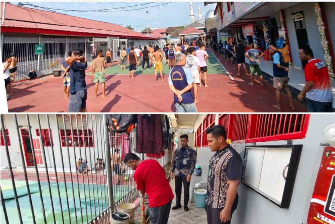 Kalapas Hudi Ismono Galakkan Budaya ‘Jum’at Bersih Sehat’ di Lapas Samarinda, Wujudkan Lingkungan Sehat dan Produktif