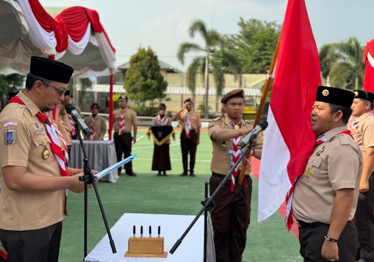 Kamabigus dan Pengurus Gudep Gerakan Pramuka Pangakalan Lapas Banjarbaru 03.091-03.092 Resmi Dilantik Ketua Kwarcab Kota Banjarbaru