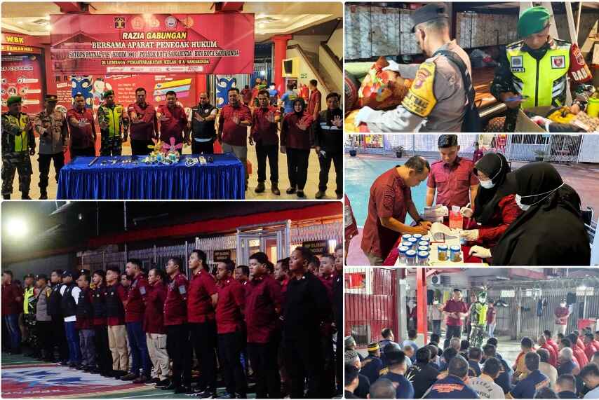 Komitmen P4GN, Kalapas Samarinda Hudi Ismono Kembali Gandeng APH Pimpin Sidak bersama Kadivpas Kaltim