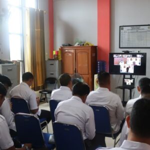 Pastikan Reformasi Birokrasi Bebas KKN, Lapas Palangka Raya Ikuti Sosialisasi SPI KPK Secara Virtual