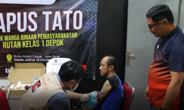 Antusiasme Warga Binaan, Rutan Depok Gelar Cek Kesehatan, Hapus Tato, dan Penyuluhan Hukum