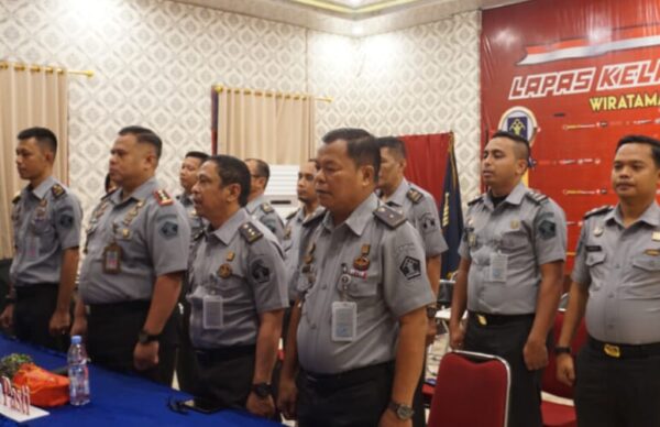 Kalapas Samarinda Hadiri Penyambutan Virtual Menteri Hukum dan HAM Bersama Jajaran