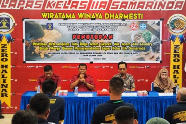Lapas Samarinda Tutup Pelatihan Tataboga dan Laundry, Beri Bekal Kemandirian bagi WBP