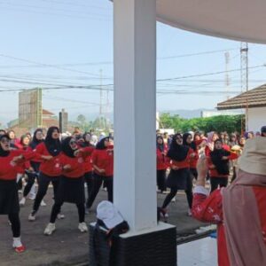 PPK Kecamatan Kabandungan Gelar Senam Sehat dalam Rangka Kirab Pilkada Serentak 2024
