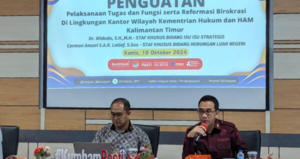 Penguatan Layanan Publik, Kakanwil Buka Pengarahan Strategis dari Stafsus Menteri