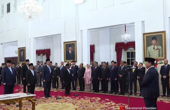 Prabowo Resmi Lantik 48 Menteri Kabinet Merah Putih, Siap Bawa Perubahan