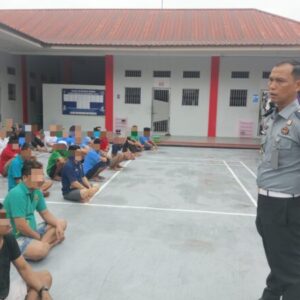 Sapa Warga Binaan, Kepala Kesatuan Pengamanan Lapas Palangka Raya Beri Arahan Penting