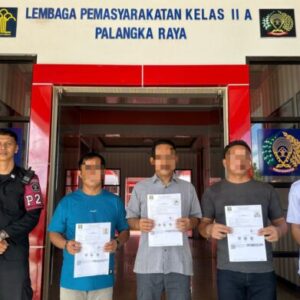 Tiga Warga Binaan Lapas Palangka Raya Dapatkan Pembebasan Bersyarat