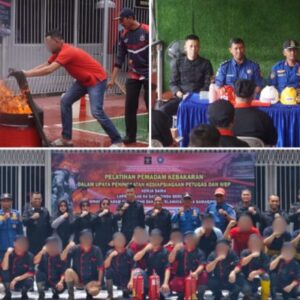 Tingkatkan Kesiagaan, Lapas Samarinda Gelar Simulasi Kebakaran Bersama DPKP