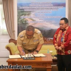 Bupati Sukabumi Tanda Tangani Kerja Sama dengan PT Jamkrindo, Dorong UMKM Tingkatkan Usaha