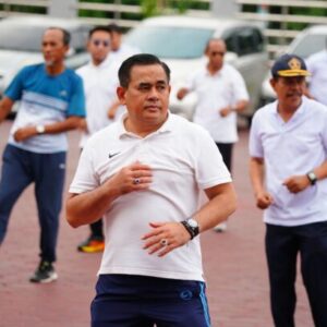 Jajaran Pegawai Kanwil Kemenkumham Sulsel Ikuti Olahraga Bersama