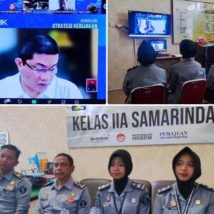 Kalapas Samarinda Hadiri Undangan Diskusi Strategi Kebijakan di Wilayah Tahun 2024 secara virtual