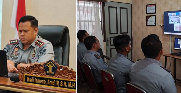 Kalapas Samarinda dan Jajaran Ikuti Diskusi Analisis Kebijakan Pelaksanaan Hak dan Kewajiban Narapidana secara Virtual