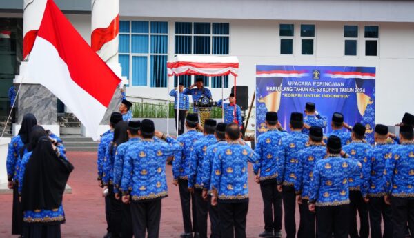 Peringati HUT KORPRI ke-53, Kanwil Kemenkumham Sulsel Gelar Upacara