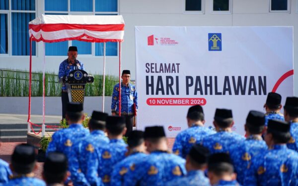 Peringati Hari Pahlawan 10 November, Kanwil Kemenkumham Sulsel Gelar Upacara