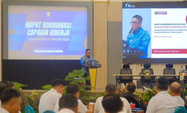 Rakor Kinerja Kemenkumham NTB, Kakanwil: Fokus Capaian dan Efisiensi 2024