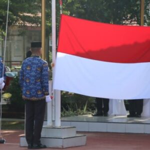 Teladani Semangat Pahlawan, Insan Pengayoman Kemenkumham Sumsel Ikuti Upacara Bendera