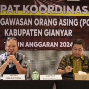 Tingkatkan Pengawasan Orang Asing, TIMPORA Gianyar Gelar Rapat Koordinasi di Ubud