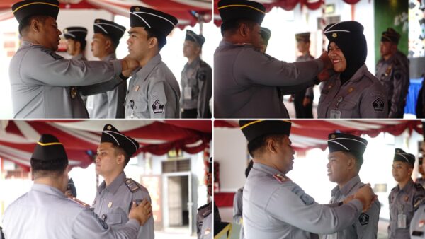 Kalapas Samarinda Hudi Ismono Sematkan Tanda Kenaikan Pangkat untuk 9 ASN