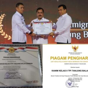 Kantor Imigrasi Kelas II TPI Tanjung Balai Karimun Raih Predikat WBK dan Pelayanan Bеrbаѕіѕ HAM