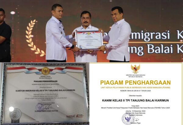 Kantor Imigrasi Kelas II TPI Tanjung Balai Karimun Raih Predikat WBK dan Pelayanan Bеrbаѕіѕ HAM