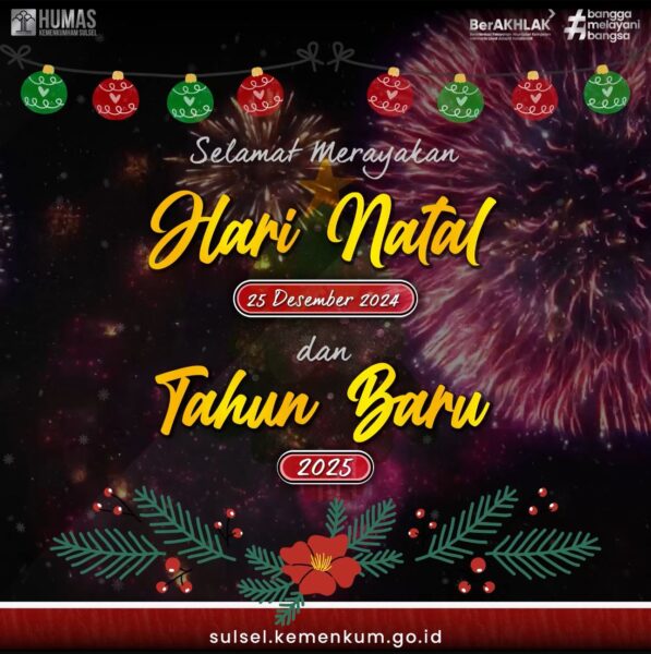 Kanwil Kemenkumham Sulsel Sampaikan Pesan Natal dan Persaudaraan