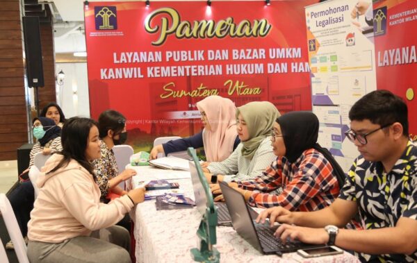 Kanwil Kemenkumham Sumut Gelar Pameran Layanan Publik dan Bazar UMKM di Medan