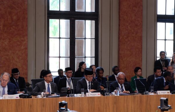 Menlu RI Sugiono berbicara di forum BRICS 2025 di Brasil