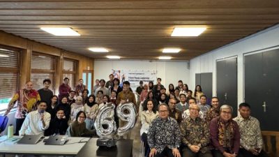 Peserta dan perwakilan KBRI Berlin saat mengikuti kegiatan LDK 4.0 PPI Jerman di Herbstein, Hessen