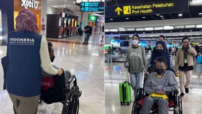 Suasana pemulangan WNI korban online scam di Bandara Soekarno-Hatta