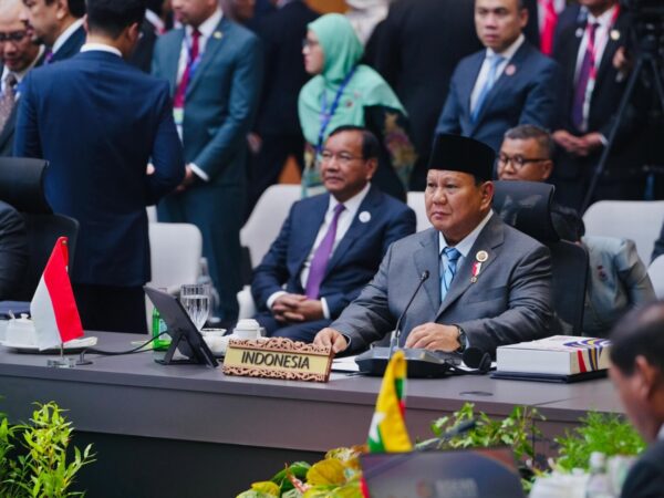 Presiden Prabowo Subianto menyampaikan pidato pertamanya di KTT ASEAN ke-46