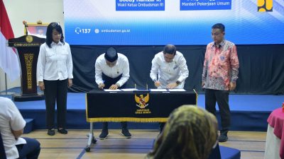 Menteri PU dan Ombudsman RI menandatangani MoU pelayanan publik
