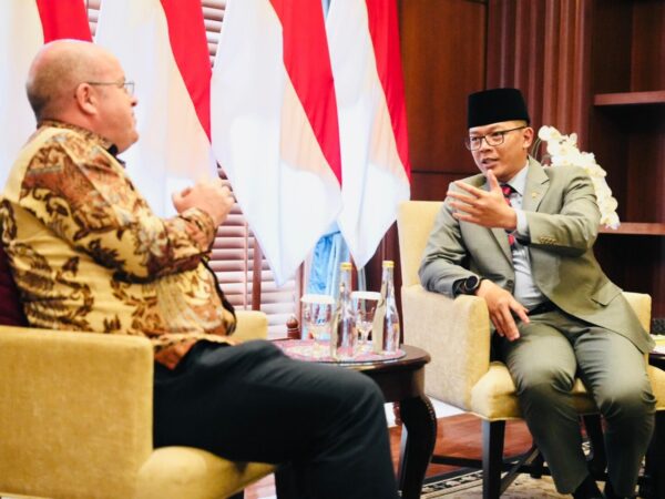 Menteri Luar Negeri RI Sugiono dan Dubes Irlandia Pádraig Francis berdiskusi soal kerja sama pendidikan