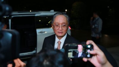 Menteri PU Dody Hanggodo saat menyampaikan konferensi pers terkait OTT KPK BBPJN Sumut