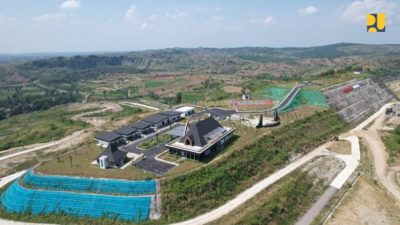 Progres pembangunan Bendungan Jragung di Kabupaten Semarang, Jawa Tengah