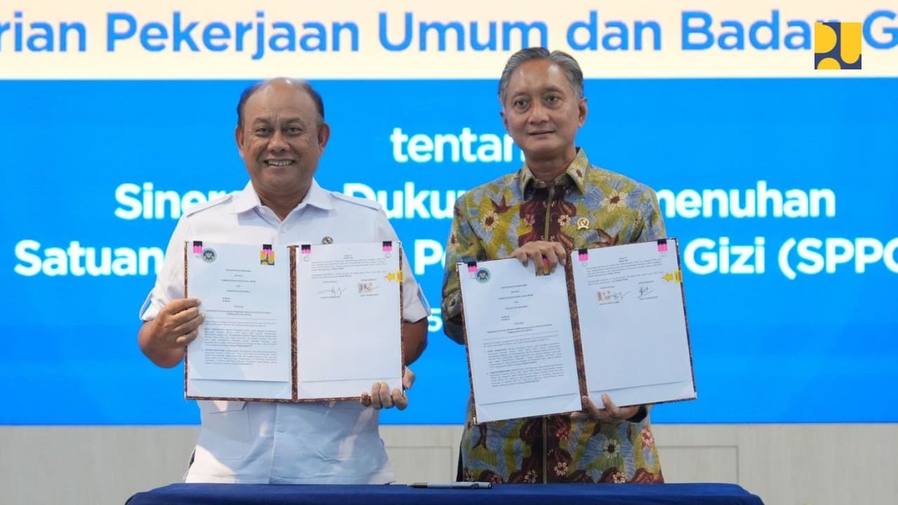 Penandatanganan MoU pembangunan SPPG oleh Kementerian PU dan BGN