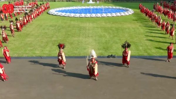 Penampilan Tari Kabasaran Minahasa di Istana Merdeka pada HUT RI ke-80