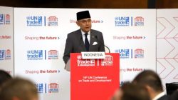 Wamenlu RI Arrmanatha Christiawan Nasir berbicara di forum UNCTAD Jenewa 2025