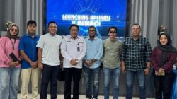 Kepala Kantor Imigrasi Kelas I TPI Ternate Pitono saat meluncurkan aplikasi Si Marimoi di Aula Kantor Imigrasi Ternate.