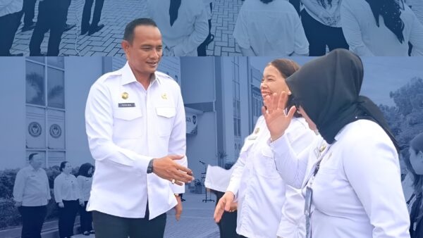 Apel perdana Kalapas Medan Fonika Affandi bersama jajaran pegawai Lapas Kelas I Medan