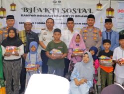 Imigrasi Belawan dan Komunitas Kolaborasi Belawan Berkah Santuni 100 Anak Yatim